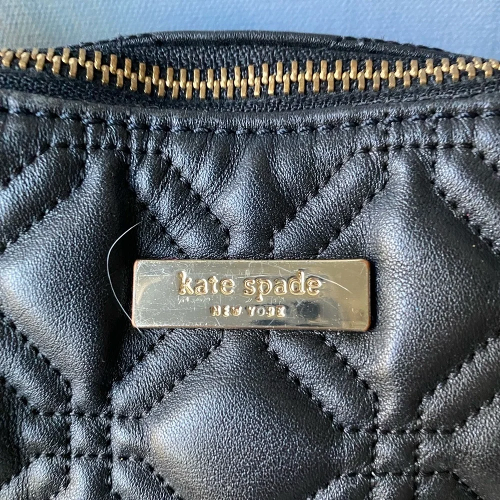 EUC Kate Spade Astor Court Aurelia Quilted Black Leather Handbag - Picture 9 of 13